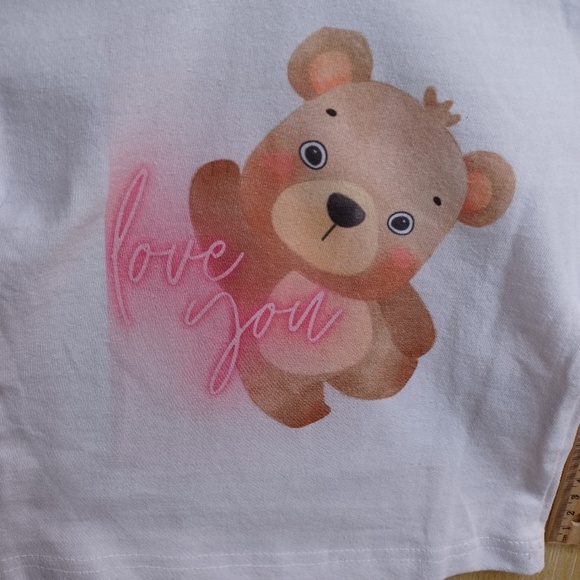 Baby "Love You"Teddy Bear 12 Month Tee. - Picture 3 of 11